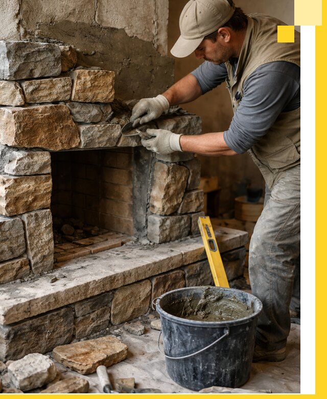 Изготовление и установка каменных каминов под ключ в Мирном