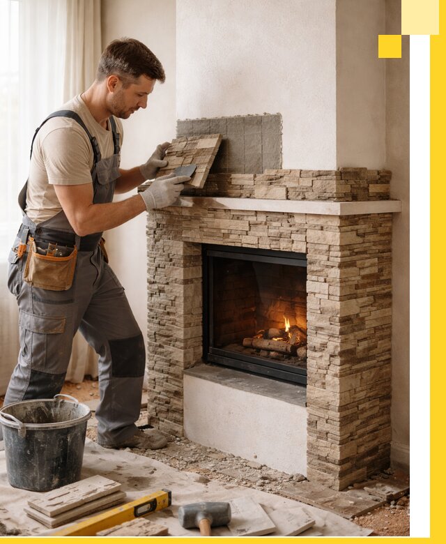 Изготовление и монтаж каминов для дома под ключ в Мирном