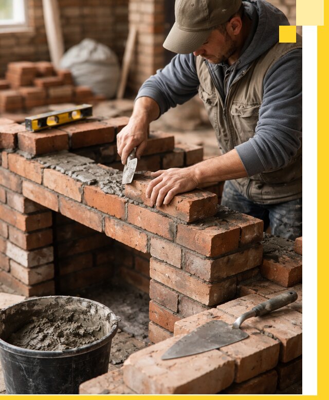 Кладка каминов под ключ в Мирном профессиональная отделка и монтаж