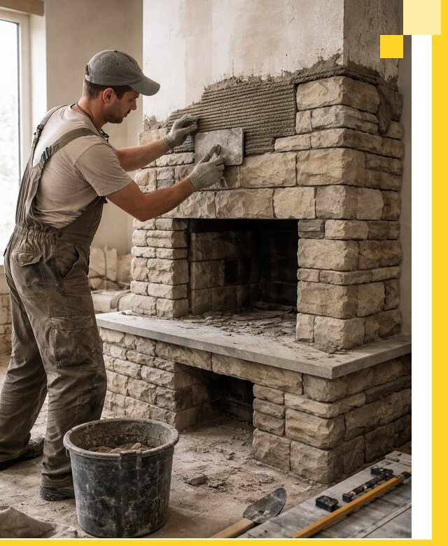 Строительство каминов под ключ в Мирном от проектирования до монтажа