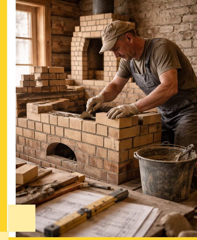 Кладка печей из кирпича в Мирном цены от 30327 р. - ЭриданМир