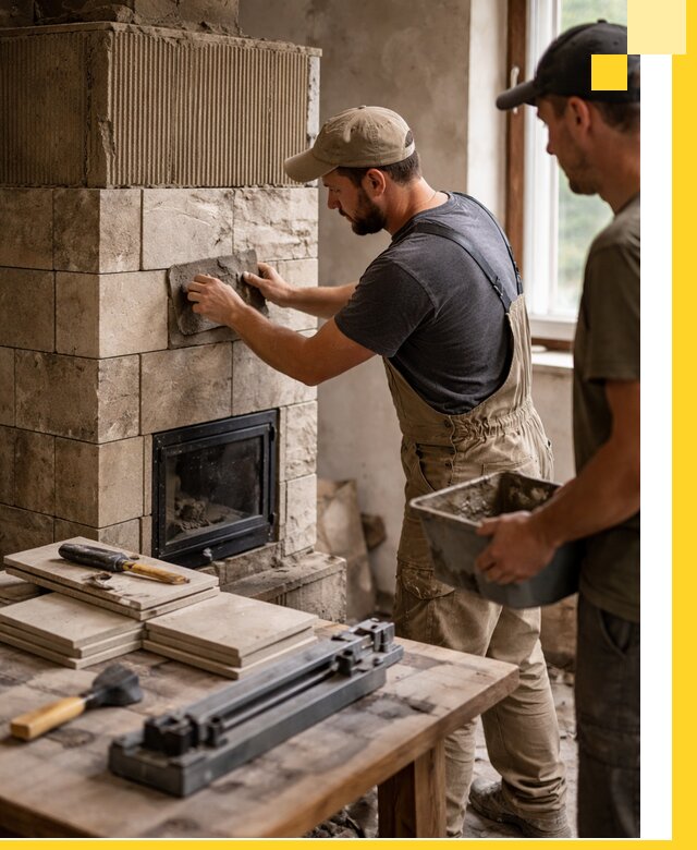 Профессиональная облицовка печей в Мирном: керамика и камень