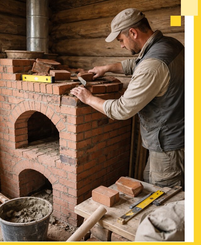 Изготовление и установка русских печей в Мирном под ключ