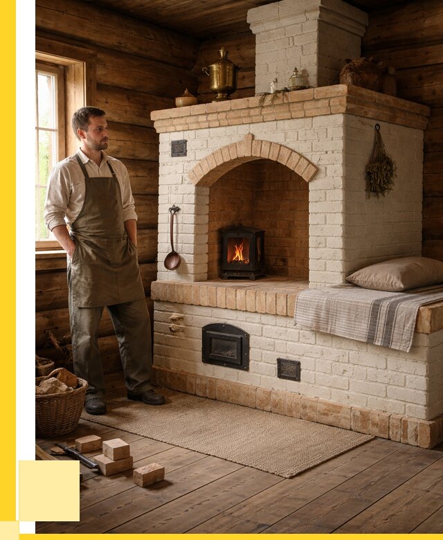 Русские печи с лежанкой под ключ в Мирном от 151635 р. ЭриданМир