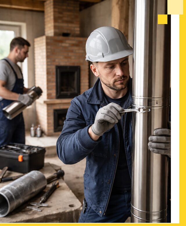 Профессиональный монтаж дымоходов для печей в Мирном