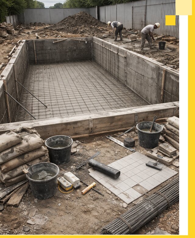 Строительство бассейнов под ключ в Мирном, дизайн и монтаж