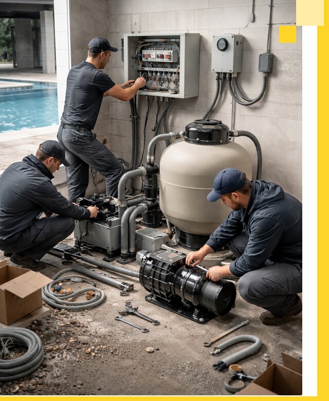 Профессиональный монтаж оборудования для бассейнов в Мирном