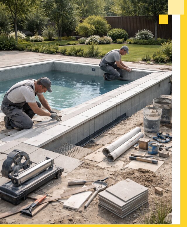 Строительство открытых бассейнов под ключ в Мирном профессионально