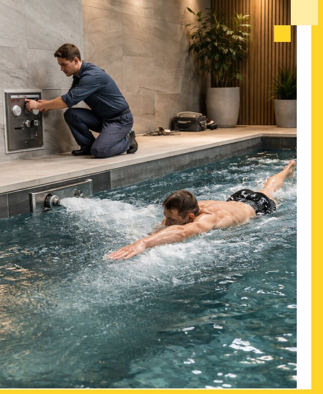 Проектирование и монтаж бассейнов с противотоком в Мирном