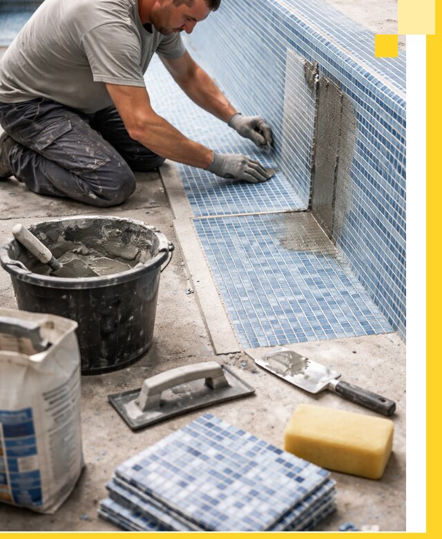 Укладка и ремонт мозаики для бассейнов под ключ в Мирном