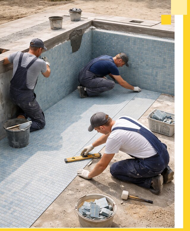 Укладка и установка плитки для бассейнов под ключ в Мирном