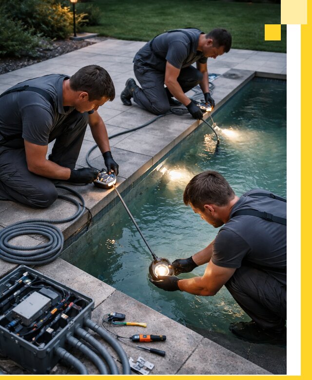 Профессиональное освещение бассейнов в Мирном: дизайн и монтаж