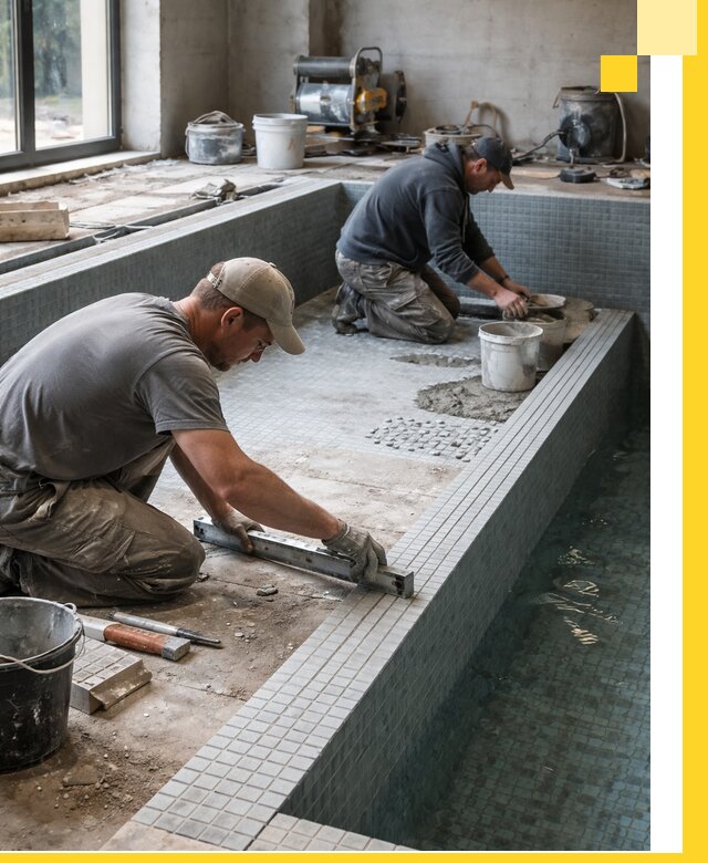 Строительство бассейна в частном доме в Мирном под ключ