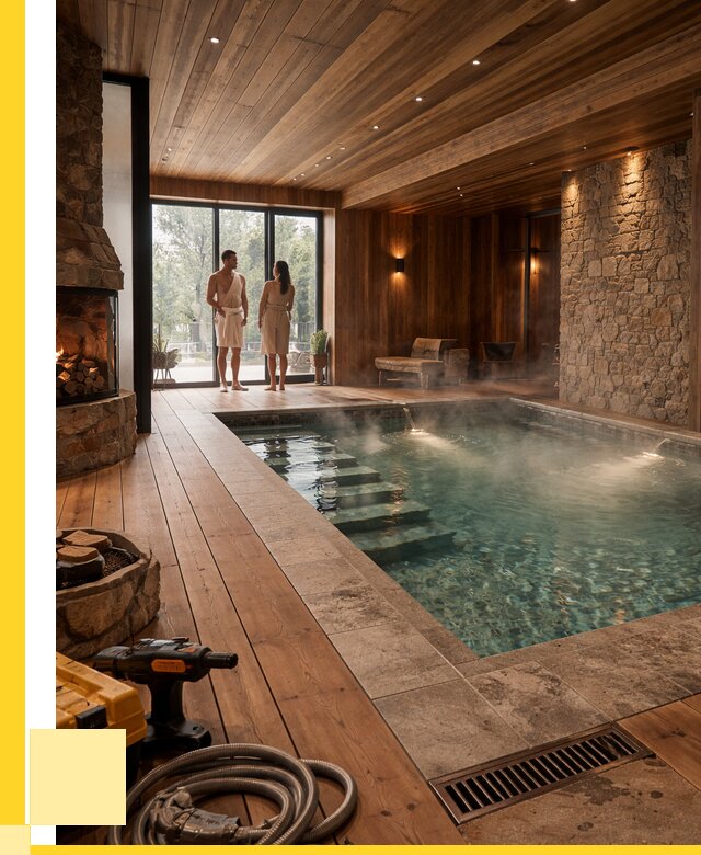 Проекты бань с бассейном под ключ в Мирном от 75818 р., ЭриданМир