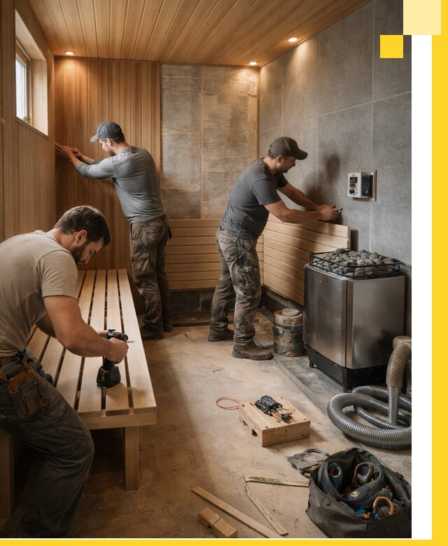 Сауны под ключ в Мирном, проектирование, строительство, отделка