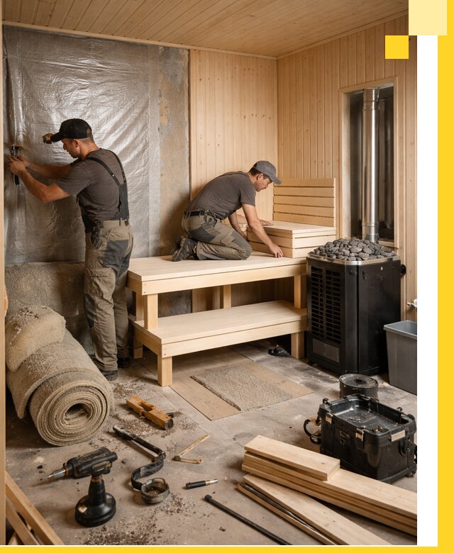 Проекты саун под ключ в Мирном дизайн и строительство