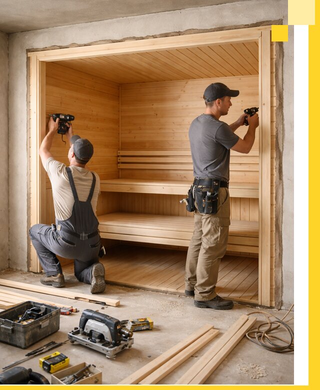 Монтаж саун под ключ в Мирном — проектирование и установка