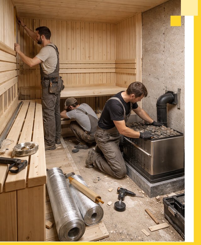 Индивидуальные сауны на заказ в Мирном под ключ, проект и монтаж