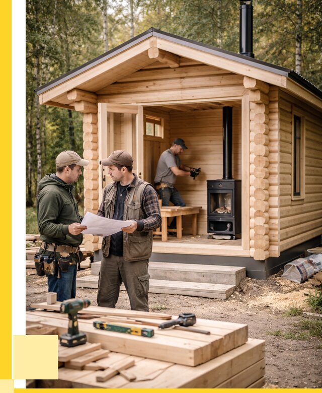 Монтаж бань под ключ в Мирном — от 202180 р. | ЭриданМир