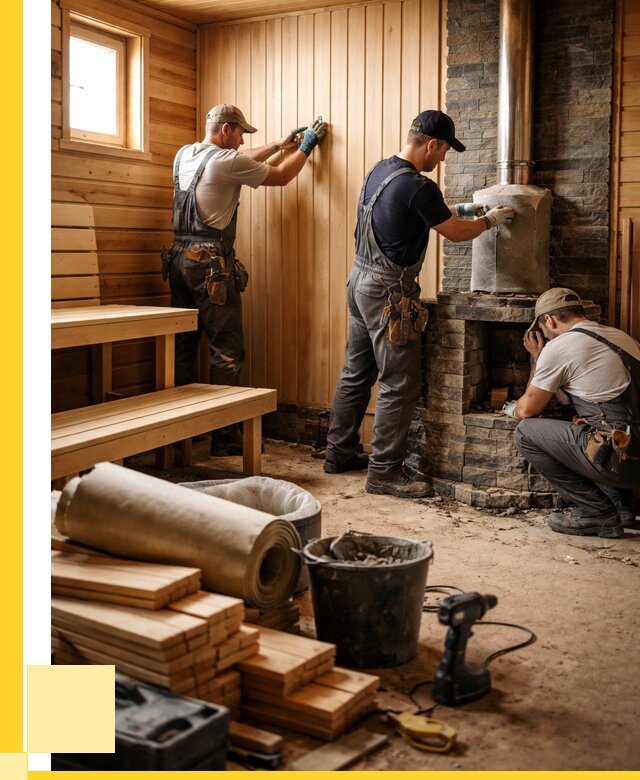 Ремонт бань под ключ в Мирном от 45491 р. | ЭриданМир