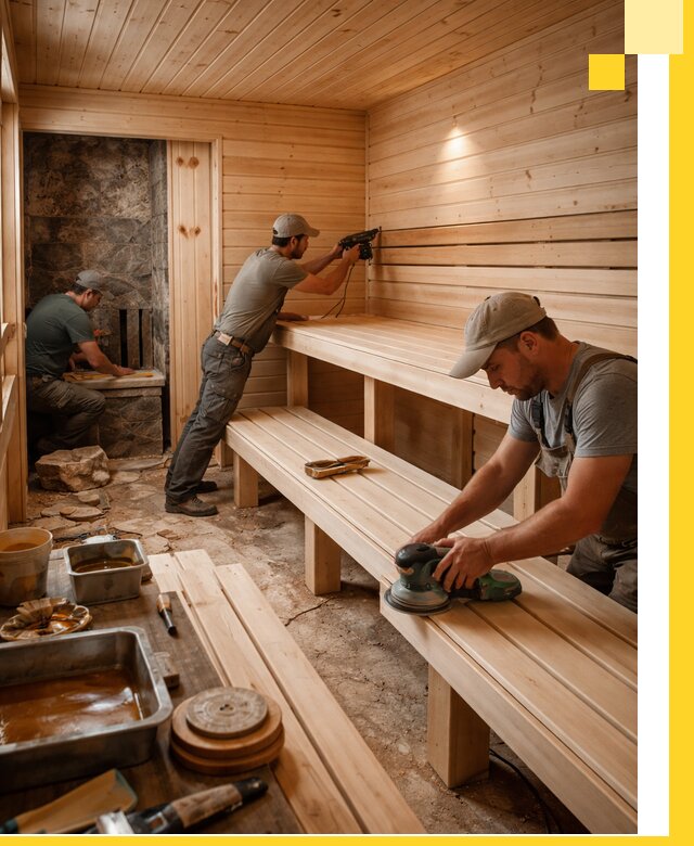 Профессиональная отделка бань в Мирном под ключ, с гарантией