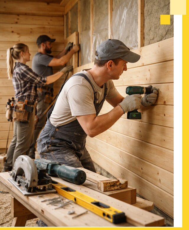 Обшивка бань под ключ в Мирном: отделка стен и потолков