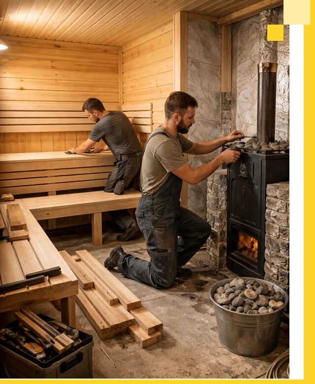 Дизайн и строительство интерьеров бань под ключ в Мирном