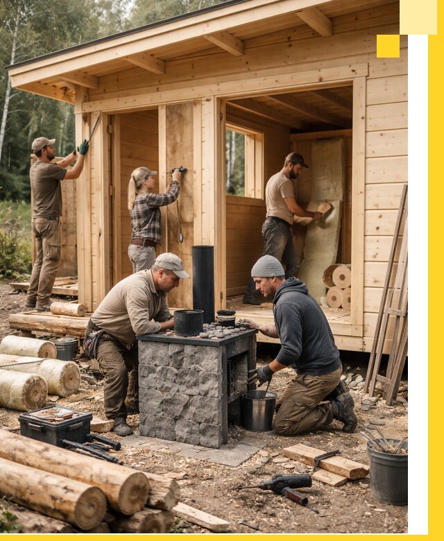 Купить баню под ключ в Мирном строительство монтаж отделка