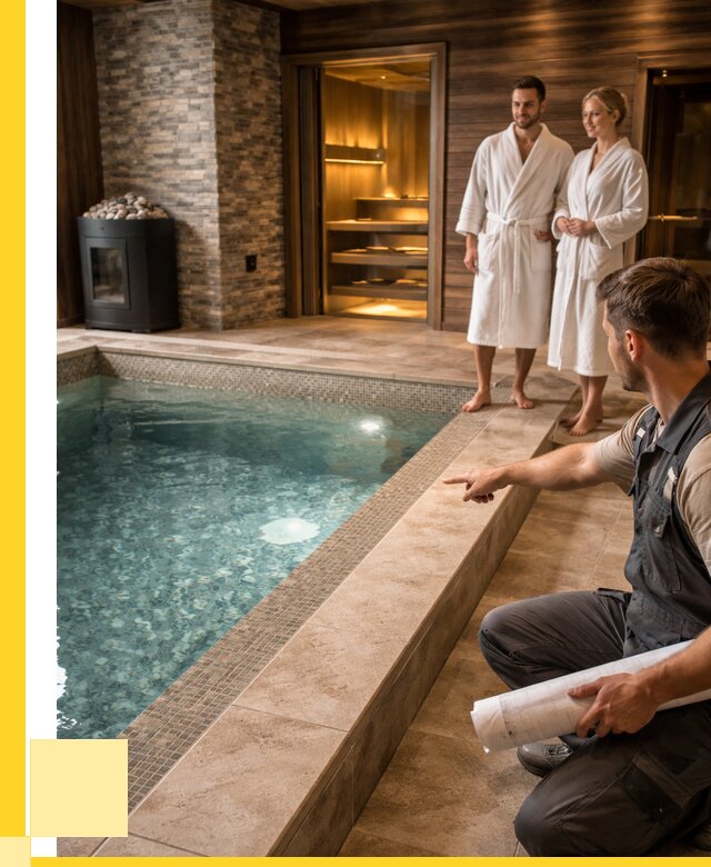 Проект бани с бассейном под ключ в Мирном от 65709 р. | ЭриданМир