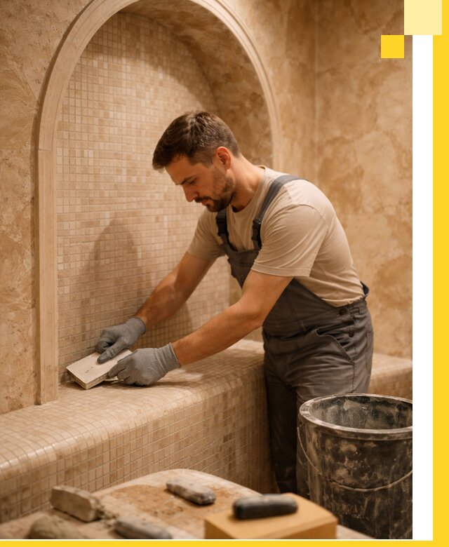 Профессиональная отделка хамамов с мозаикой под ключ в Мирном