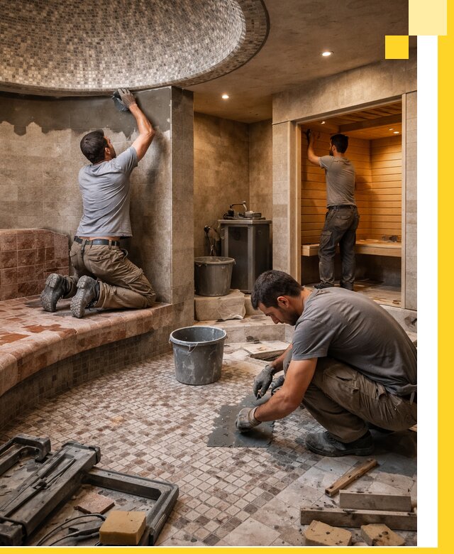 Проект и строительство хамама бани и сауны под ключ в Мирном